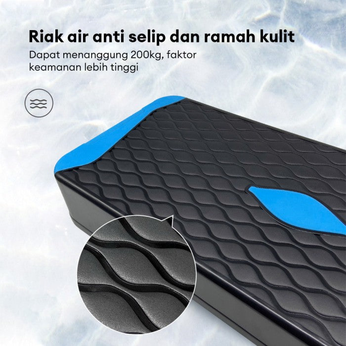 OneTwoFit Aerobic Stepper Sport Papan Senam Aerobic Step Multifunction Adjustable Stepper - Biru