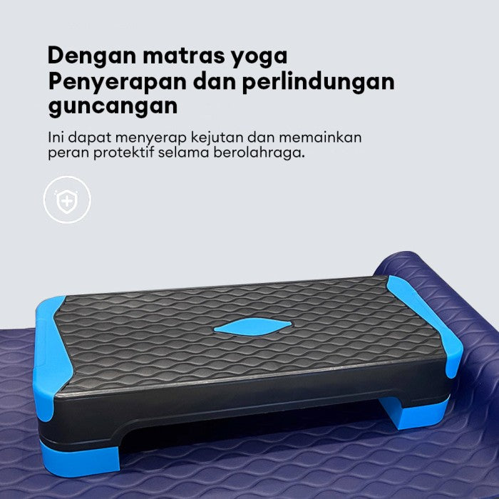 OneTwoFit Aerobic Stepper Sport Papan Senam Aerobic Step Multifunction Adjustable Stepper - Biru