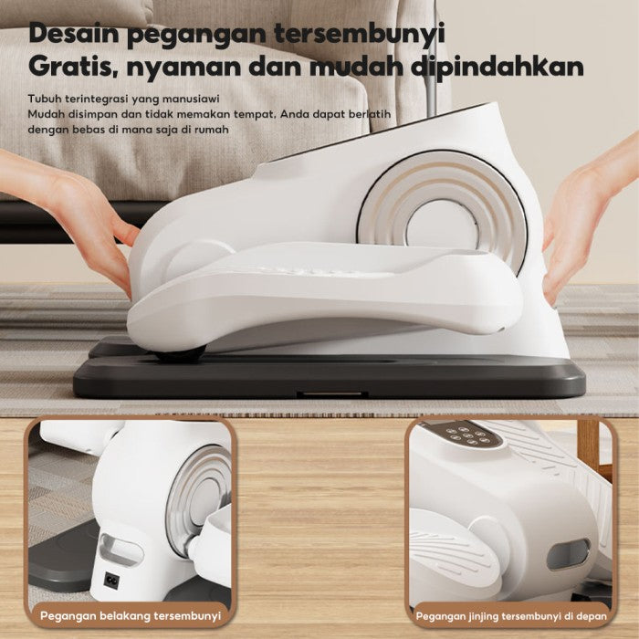 OneTwoFit Mini Exercise Bike Mini Stepper Exercise Bike Sepeda Statis Terapi Portable - Putih
