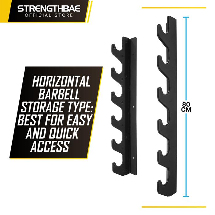 Wall Mount Plate and Barbell Storage STRENGTHBAE Weight Tree Wall Mounted Vertical Horizontal - Plate Storage
