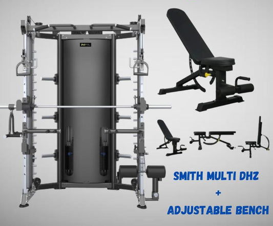 DHZ Functional Smith Machine E6247 Smith Multi DHZ  Plus bangku Adjusatable bench LS