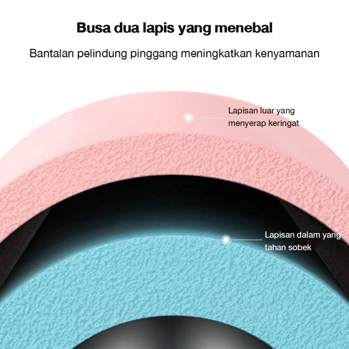 OneTwoFit Hula Hoop Foam Massage Hula Hoop Portable Olahraga Di Rumah - biru merah muda