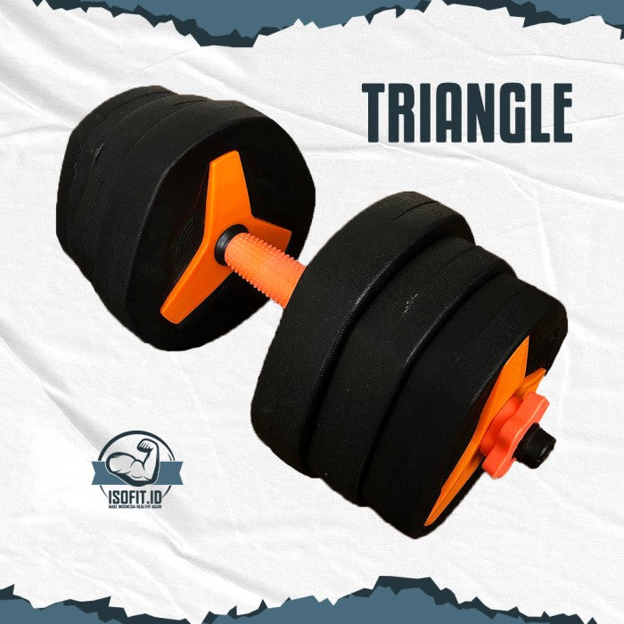 DUMBELL SET / Barbel / Alat Angkat Beban / Alat Fitness - TRI 2IN1-20KG