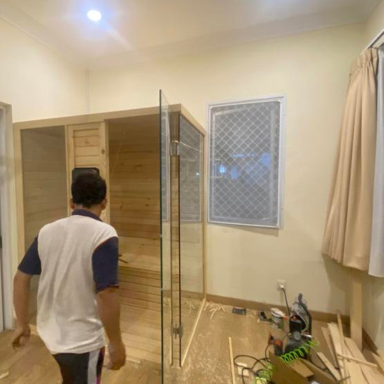 Ruang Sauna PINE WOOD 1.50X1.50X2.00M (PERMANEN SAUNA)