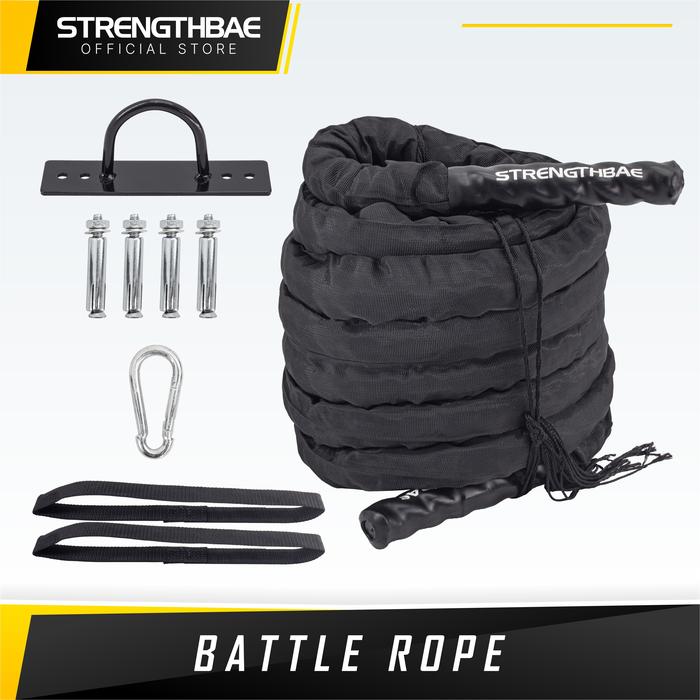 Battle Rope STRENGTHBAE Gym Ropes Tali Climbing 9 12 15 m 9m 12m 15m - 15m