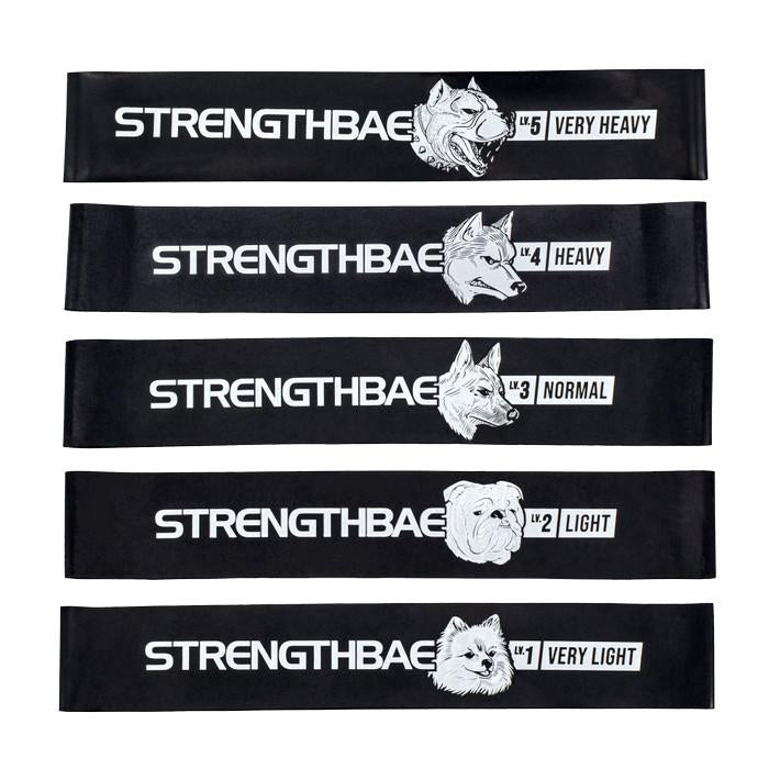 Mini Band & Hip Loop STRENGTHBAE Short Resistance Bands Glute Glutes - Husky (Heavy)