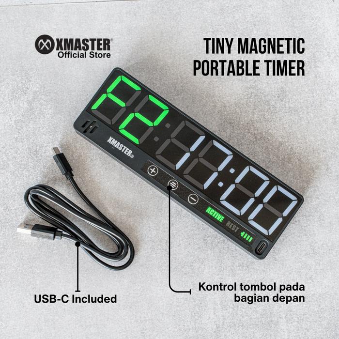 XMASTER Tiny Magnetic Portable Gym Timer LED