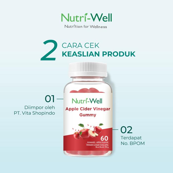 Nutriwell Apple Cider Vinegar - 60 Gummy
