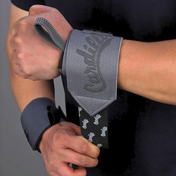 Wrist Wrap Cardillo 4mm Stiff – Support Gym Powerlifting Weight Deadlift Olympic - Dark Grey