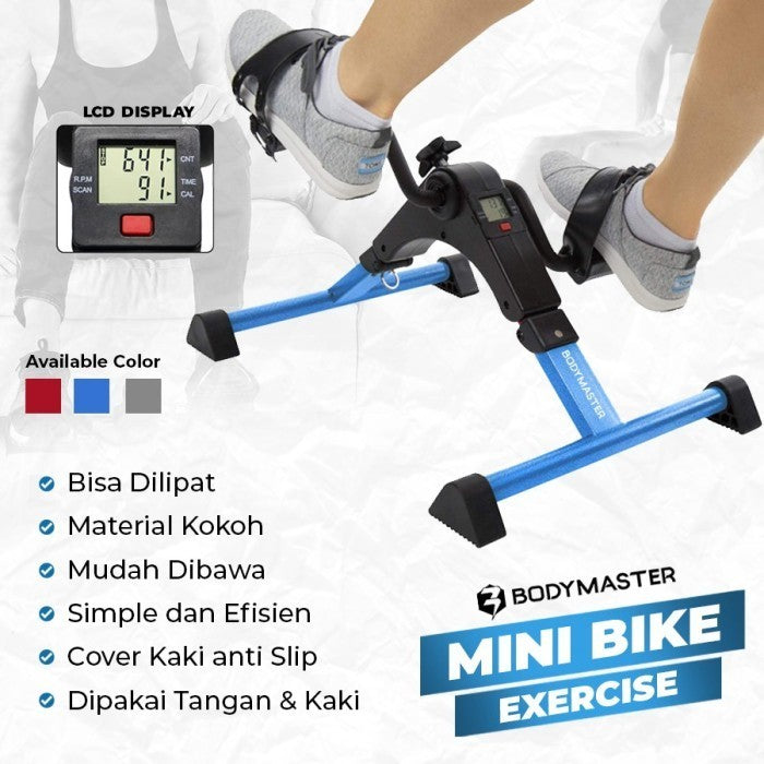BODYMASTER Sepeda Statis Mini Bike -Terapi Kaki Tangan Stroke Lansia - Mini Bike, Biru