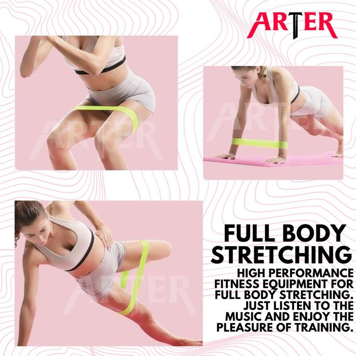 ARTER RESISTANCE BANDS Loop Short Resistant Band Stretch Band Premium Latex - Hijau