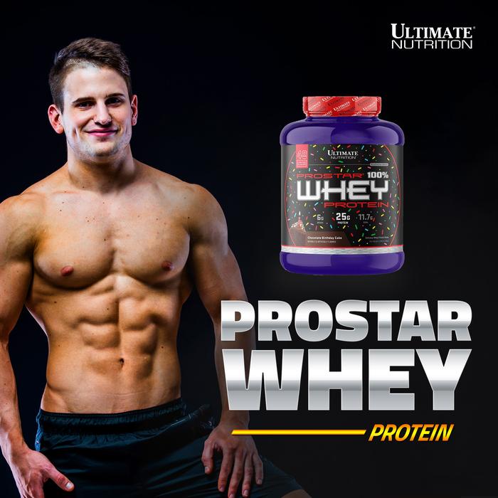 Ultimate Nutrition Prostar Whey / suplemen fitness / suplemen gym / suplemen protein penambah massa otot - Chocolate, 5.28 lb