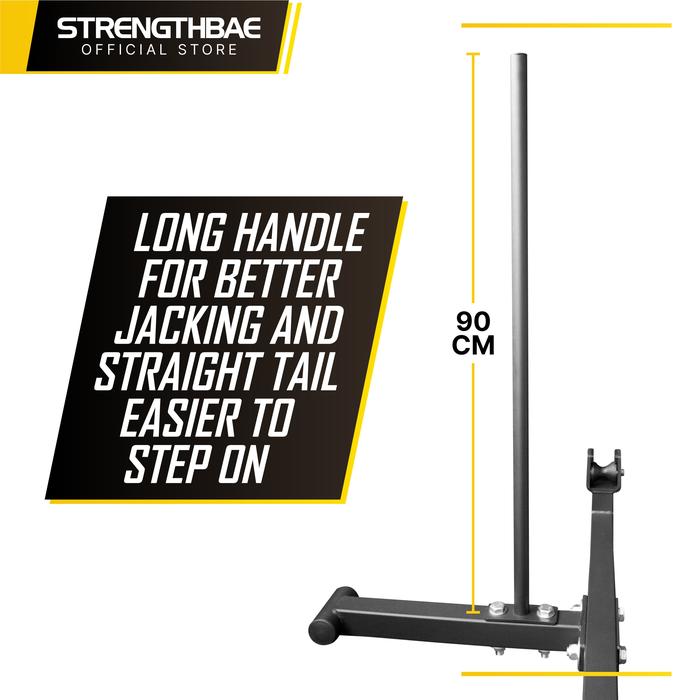 Deadlift Jack STRENGTHBAE Double Heavy Duty Powder Coated Barbell Gym