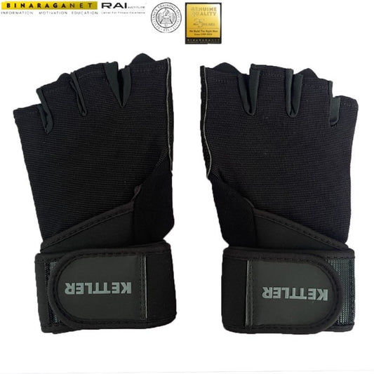 KETTLER Lifting Glove with Strap 534-000 Black Sarung Tangan Gym