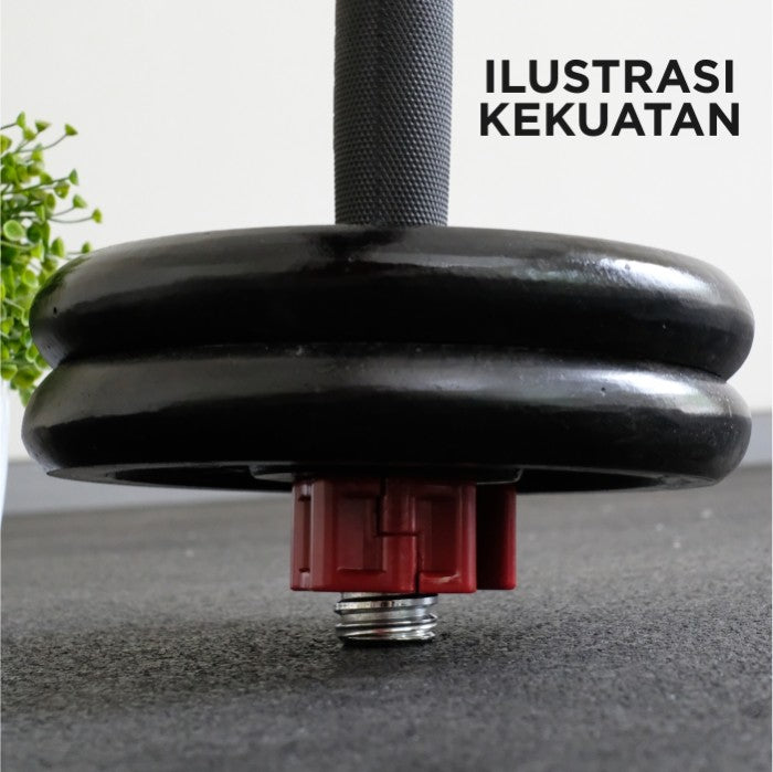 [2.5cm] Pengunci Adjustable Dumbell / Dumbel Collar Lock - MERAH
