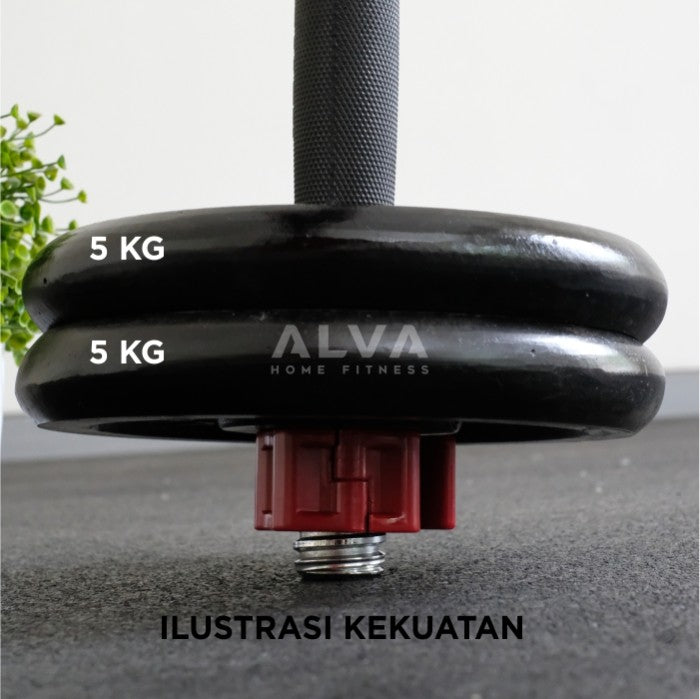 [2.4CM] Pengunci Adjustable Dumbell / Dumbel Collar Lock - HITAM
