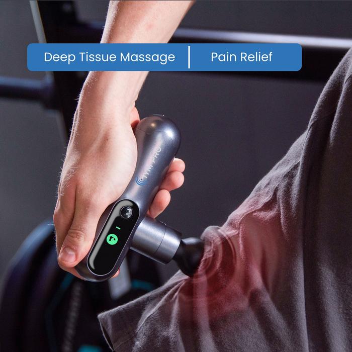GYMPRO FIT 2 Alat Pijat Elektrik Portable Fascial Electric Massage Gun Muscle Massager