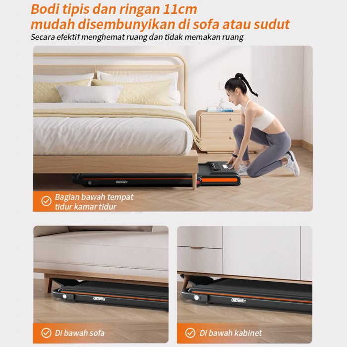 OneTwoFit 2 in 1 Running Pad 2.5HP Treadmill Listrik Lipat Treadmill Alat Fitness Treadmill