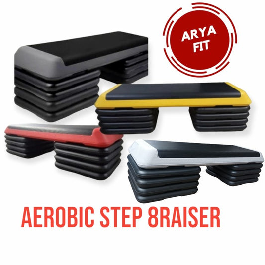 Aerobic step Bench 8Risers - Merah