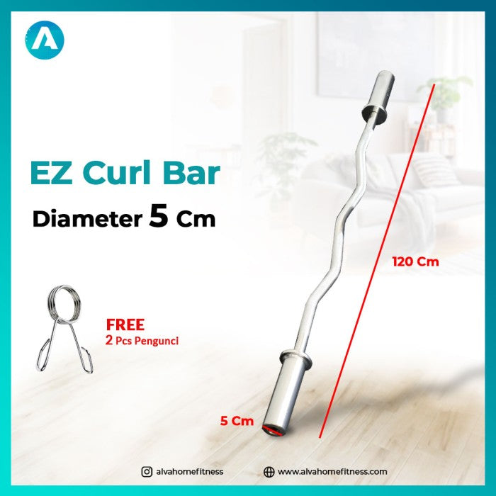 Ez curl bar barbell barbel diameter 5cm