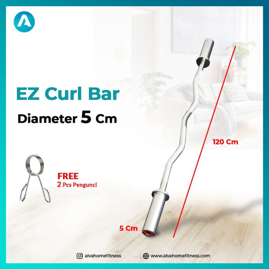Ez curl bar barbell barbel diameter 5cm