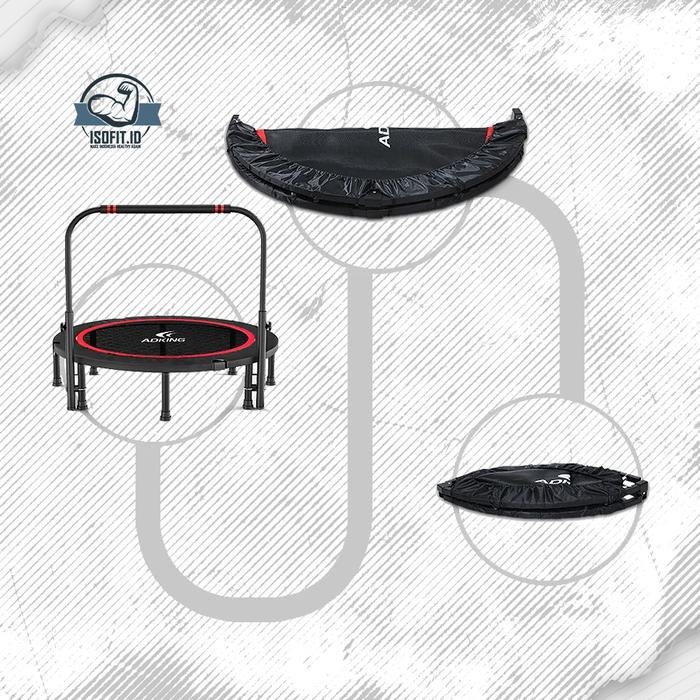 Folding Exercise Trampoline 40inch / Latihan Lompat bisa dilipat diamter 100cm (BC005) - Dengan Pegangan