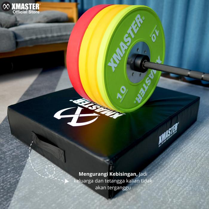 XMASTER Crash Pad Deadlift – Drop Pad Peredam Suara & Pelindung Lantai Home Gym Barbell Mat Weightlifting Crossfit