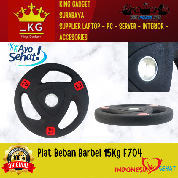 Murah Promo Plat Beban Barbel 15Kg F704 - gym fitness indonesia