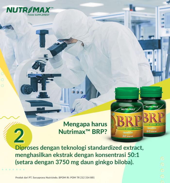 Nutrimax BRP (Brain Power) Meningkatkan Konsentrasi dan Daya Ingat Isi 30 Naturecaps