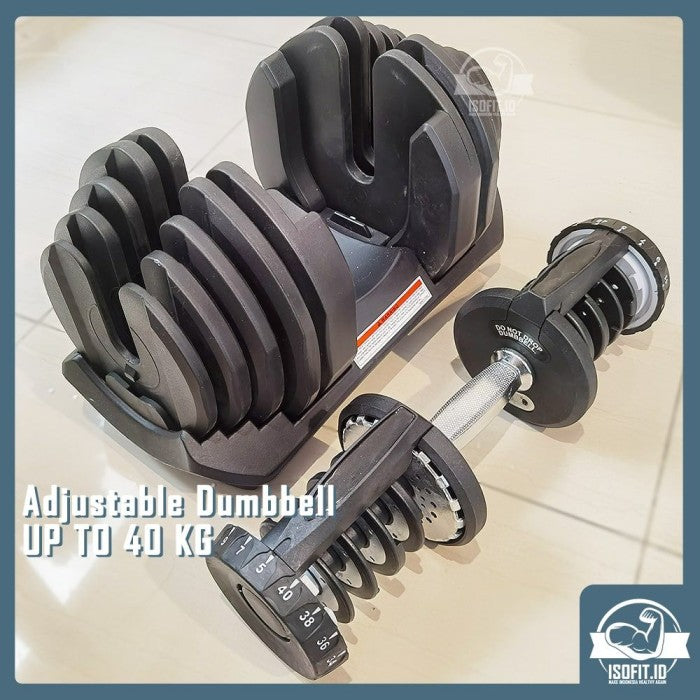 Adjustable Dumbbell Barbell / Alat Angkat Beban Set 5-40 KG