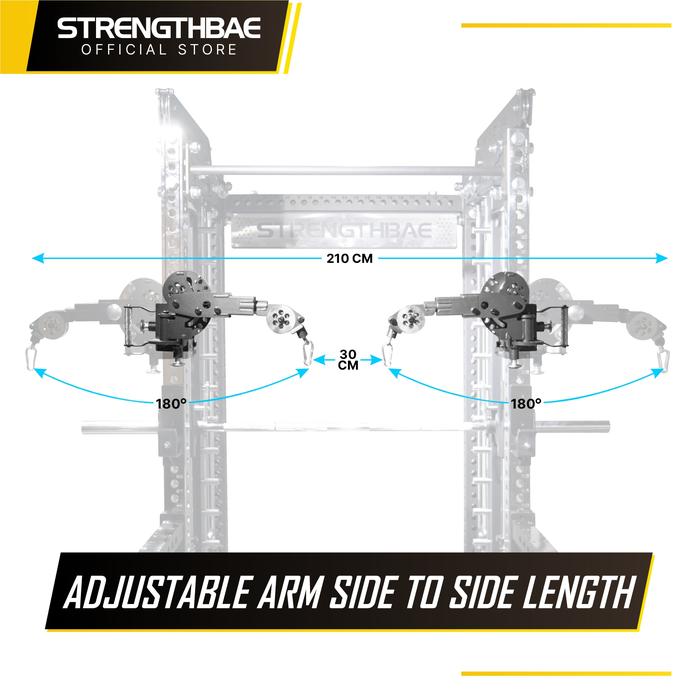 Infinity All in One Trainer STRENGTHBAE Smith Machine Power Rack Cable Machine Home Gym 1 Sisi - Rack Saja