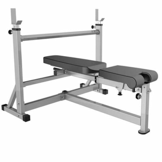 Bench Press + Solid Bar Olympic + Rubber Plate