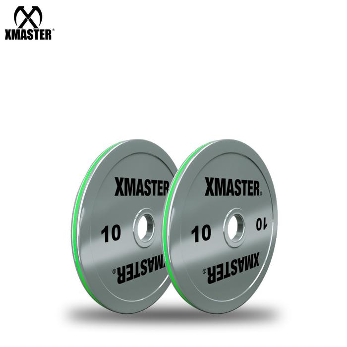 XMASTER Calibrated Steel Powerlifting Plate Chromed, IPF standard Fitness Strength gym ROGUE ELEIKO - 5kg Sepasang