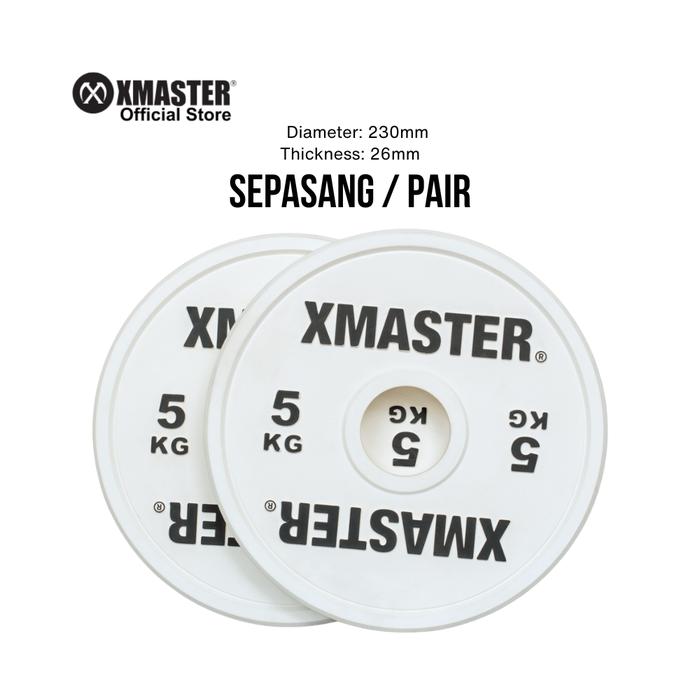 XMASTER Change Plate gym Weight Plate Fitness CrossFit Weightlifting  Powerlifting ROGUE ELEIKO - 0.5kg Sepasang