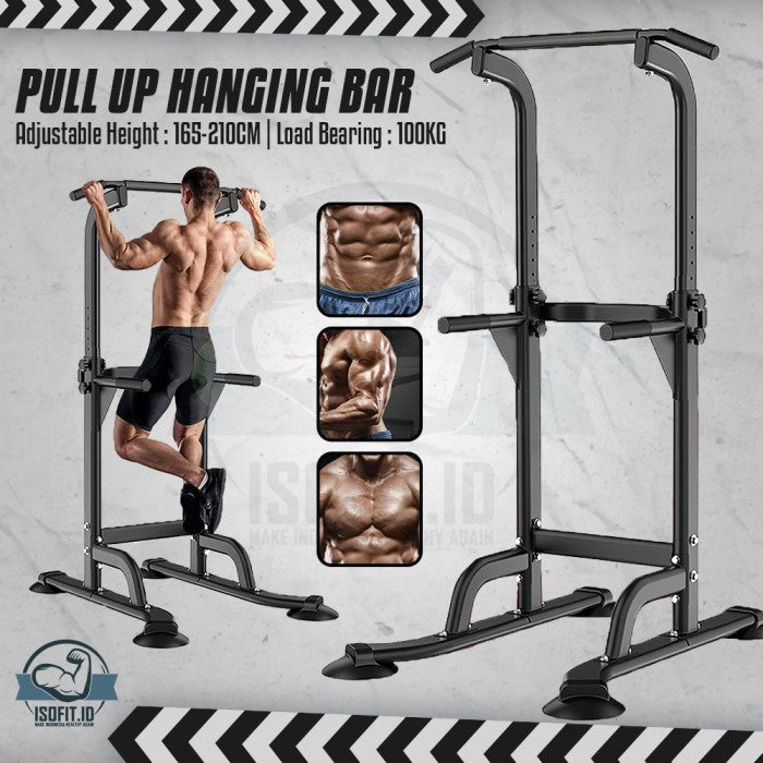 Multi-Function Pull Up / Dipping / Chin Up Hanging Bar - White Gloss