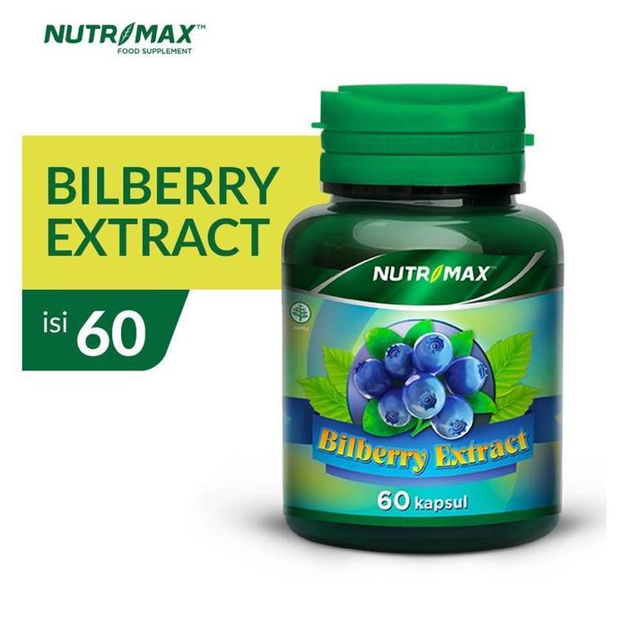 Nutrimax Bilberry Extract Anti Oksidan Iritasi Gatal Glaukoma Katarak Rabun Senja Mata Matah Lelah Mengatasi Gangguan Pencernaan Wasir - 30 Kapsul