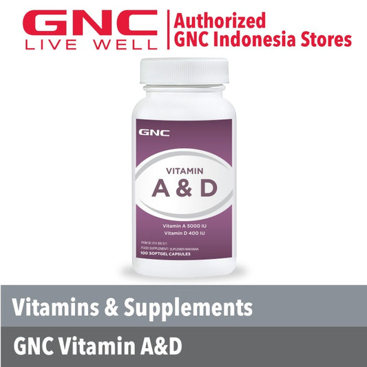 GNC VITAMIN A & D - 100 KAPSUL LUNAK (005467)