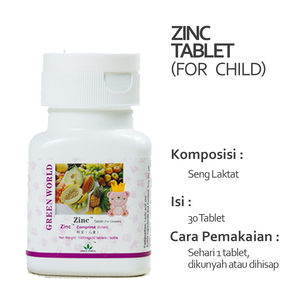 Greenworld ZINC for Child 1000mg 30 Tablet