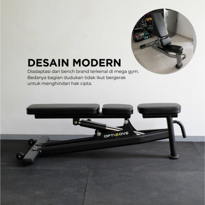 [BE-01] OPTIMOVE Adjustable Bench - Bangku Gym Bench Press