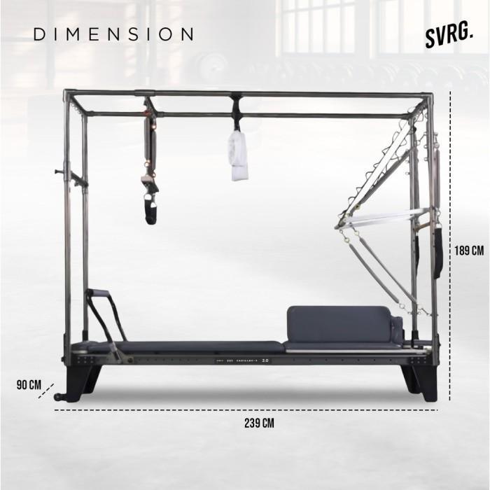 Cadillac X 2.0 - Reformer Pilates 2 In 1 Series - SVRG - Alat Pilates - Gym - Fitness - Alumunium - Steel