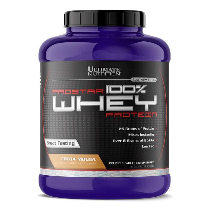 Ultimate Nutrition Prostar Whey / suplemen fitness / suplemen gym / suplemen protein penambah massa otot - Chocolate, 5.28 lb