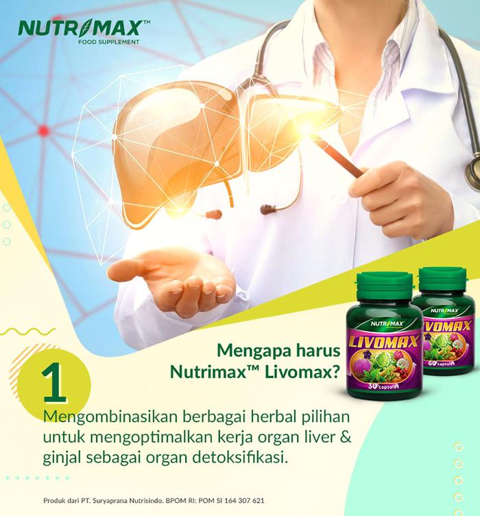 Nutrimax Livomax untuk Detoksifikasi Kesehatan Tubuh Isi 30 Naturecaps