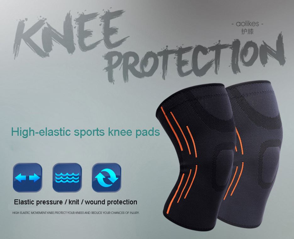 AOLIKES Pelindung Lutut Knee Protection Pad Braces Fitness 1 Pair - 7719