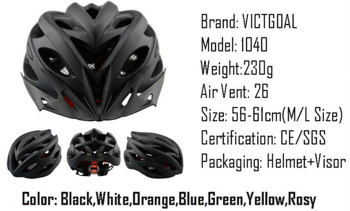 TaffSPORT Helm Sepeda EPS PVC Shell dengan Lampu Backlight - 1105