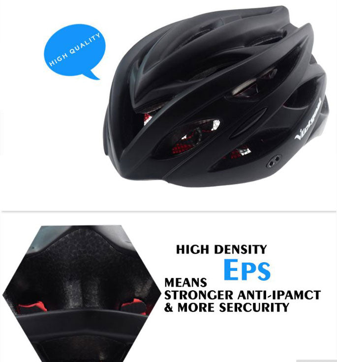 TaffSPORT Helm Sepeda EPS PVC Shell dengan Lampu Backlight - 1105