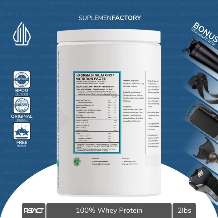 R3ACT 100% Whey Protein 2 lbs | REACT WHEY 2lbs