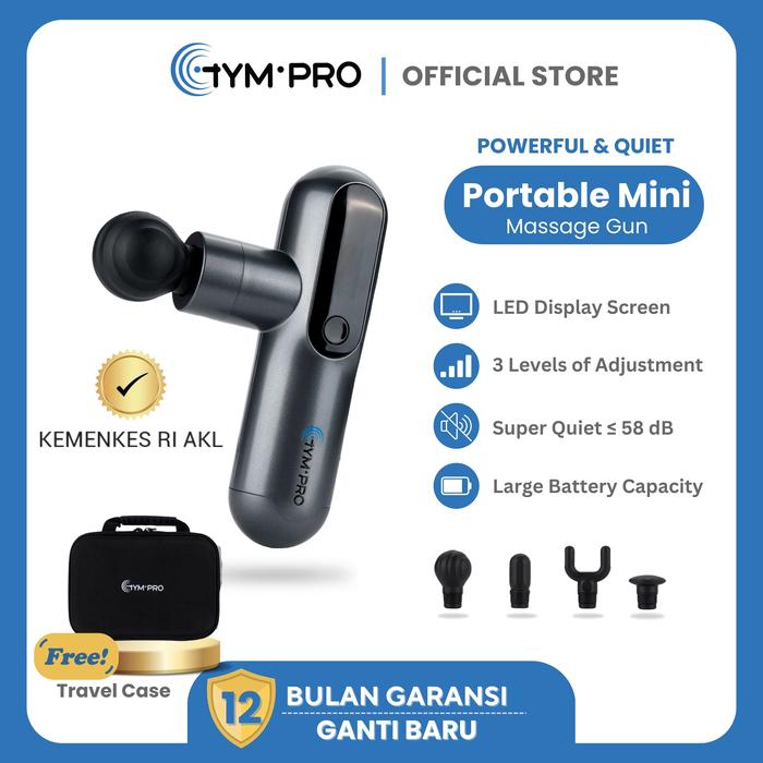 GYMPRO FIT 2 Alat Pijat Elektrik Portable Fascial Electric Massage Gun Muscle Massager
