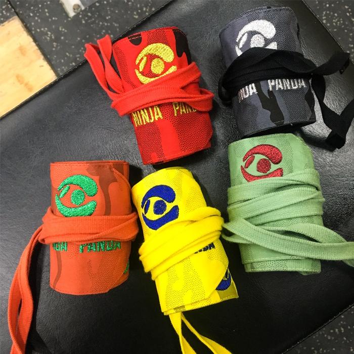 NINJA PANDA CrossFit Weightlifting Wrist Wrap Gym Fitness Gymnastics Bodybuilding Powerlifting - Grey