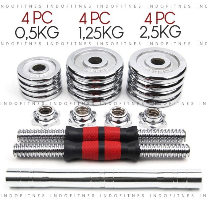 BODYMASTER Dumbell Set Box 20kg Barbel Koper 20 kg Dumbel - BLACK, BELUM ONGKIR