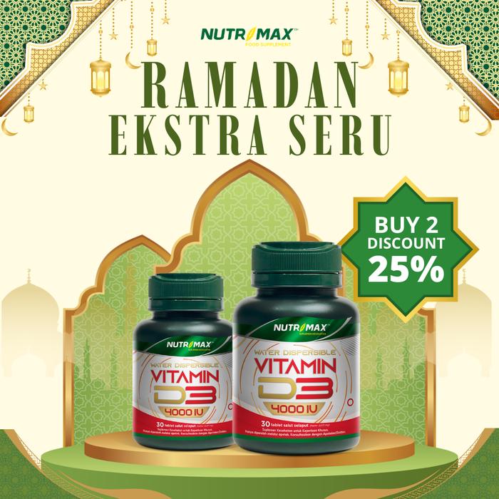 Nutrimax Promo Bundling Spesial Ramadhan D3 Magnesium + K2 Complete Multivitamin D3 + K2 Diagard Nutrikidz Stomach Care Menaquin Gold Vitamin K2 Water Soluble - D3 1000 IU 60 Tablet ( 2 Botol )